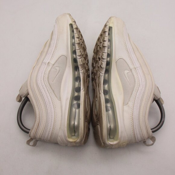 Nike Air Max 97 Youth 6 Women 7.5 Triple White Metallic Silver Shoes 921522-104 - Picture 6 of 9